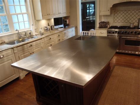 Best Kitchen Island With Stainless Steel Countertop Tile Wall