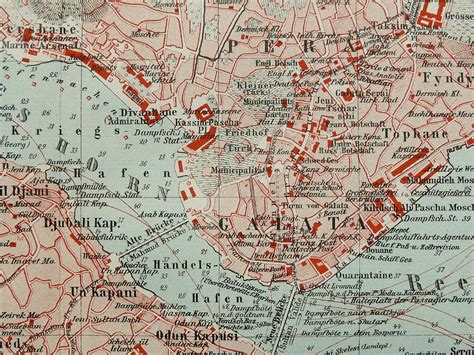 1897 Antique city map of ISTANBUL TURKEY. by AntiquePrintsOnly