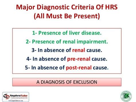 diagnostic criteria for hepatorenal syndrome | Hepatorenal syndrome ...