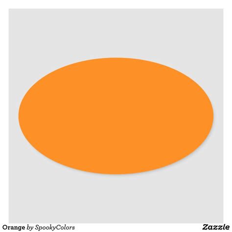 Orange Oval Sticker | Zazzle