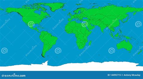 World Map With Borders Royalty Free Stock Photo - Image: 14495715