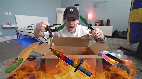 REAL LIFE KNIFE UNBOXING! INSANE CS:GO KNIVES - YouTube