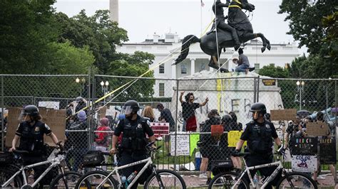 DC protesters attempt to remove Andrew Jackson statue near White House