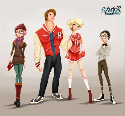 High School Characters Design :) http://tearsofdragon.deviantart.com/