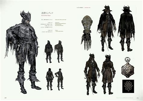 Bloodborne Concept Art - Djura & Ashen Hunter Attire Concept Art Final Fantasy, Midnight Fantasy ...