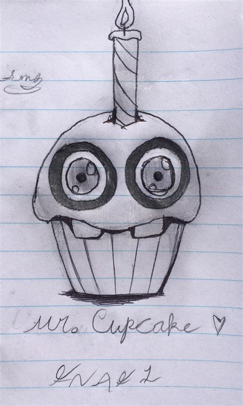 [FNaF] Mr.Cupcake - Pen And Pencil Sketch by Pastel-Horrors on DeviantArt