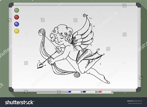 Hand Drawn Cupid Bow Arrow Whiteboard Stock Vector (Royalty Free ...