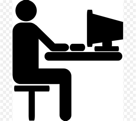 Free Person Sitting At Desk Silhouette, Download Free Person Sitting At Desk Silhouette png ...