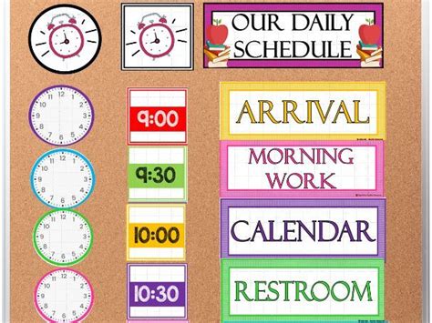 Class Daily Schedule Display Cards- EDITABLE PPT | Back to School Class ...