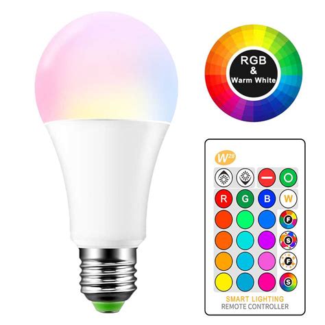 Lampu LED RGB Bohlam RGB Lampu Bohlam RGB dengan Remote Control E27 10W ...