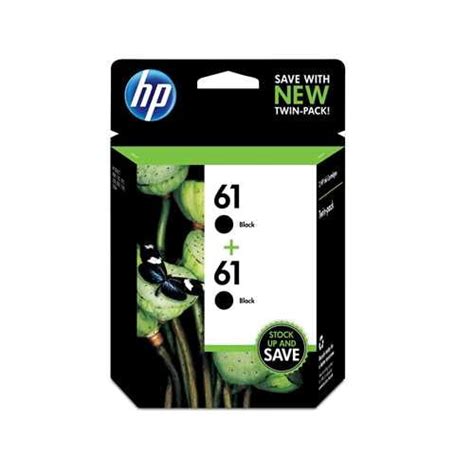 HP 61 Black Original Ink Cartridge, 2-Pack (SM599FN) - Walmart.com