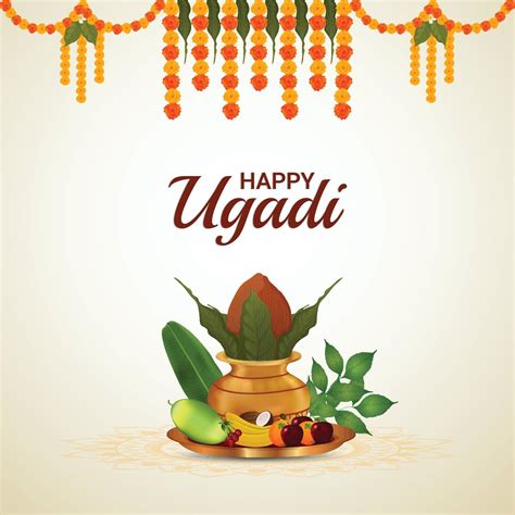 Happy ugadi or gudi padwa greeting card 2155361 Vector Art at Vecteezy