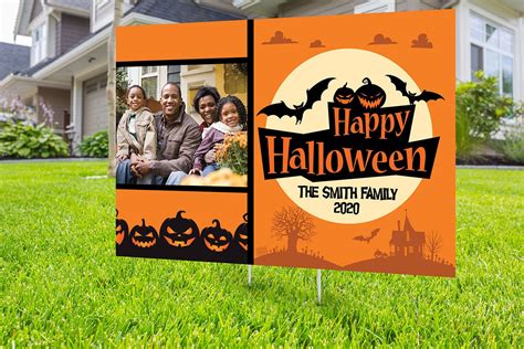 Halloween yard sign design, digital file only, Happy Halloween sign, Party Lawn Decorations ...