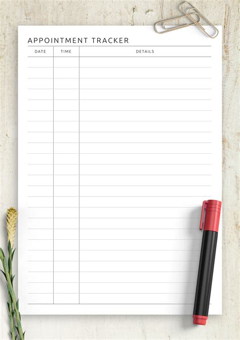 Appointment Tracker Template