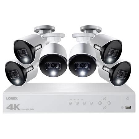 Lorex 4K UHD 8-Ch DVR Security System w/ 2TB HDD DVR, 6x 4K Bullet Cameras LHV51082T6KXW