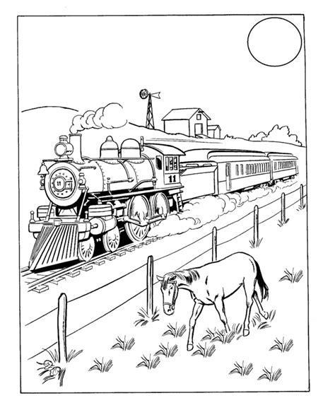 Old west steam train Coloring pages - Steam engine Coloring ...