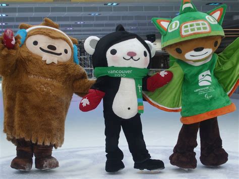 The 2010 Vancouver Olympic Mascots at the Robson Square Ice Rink! | Olympic mascots, Downtown ...