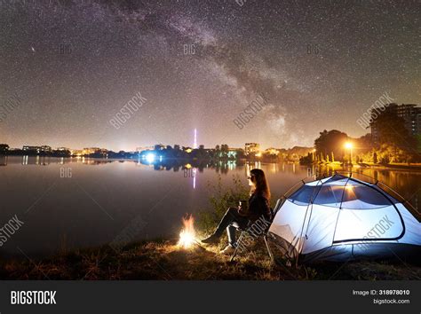 Night Camping On Lake Image & Photo (Free Trial) | Bigstock