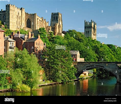 GB DURHAM CASTLE CATHEDRAL AND RIVER WEAR Stock Photo: 9822817 - Alamy