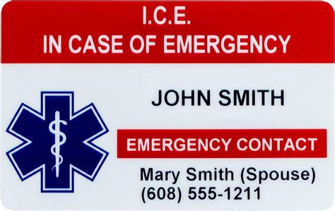 Amazon.com: In Case of Emergency (ICE Card Medical ID Card) Emergency ...