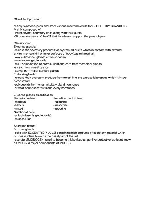 SOLUTION: Histology of glandular tissue - Studypool