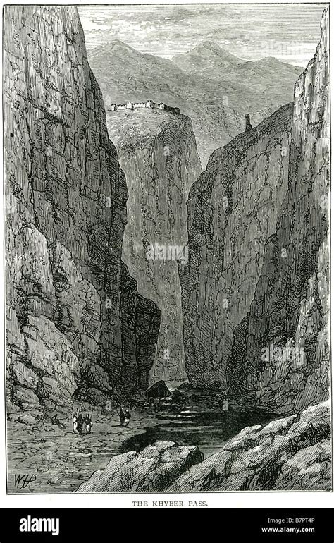 Khyber Pass Khaiber Khaybar Pakistan Afghanistan valley mountain fort castle tower impenetrable ...