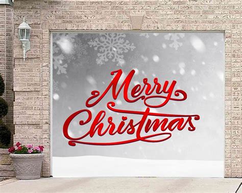 Merry Christmas Banner for Garage Door Cover Christmas | Etsy