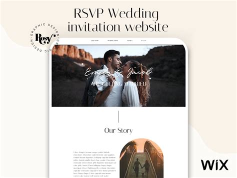 Wedding Website Invitation Wix RSVP Wedding Template - Etsy UK