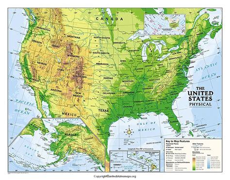 Geographical Map of USA | USA Geographical Map