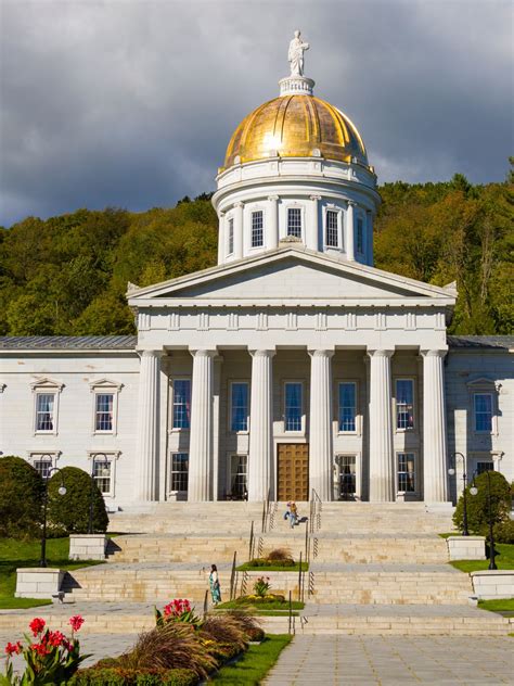 Vermont State House with its beautiful gold dome. | Vermont, House ...