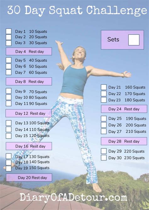 30 day squat challenge : a fitness challenge for all abilities