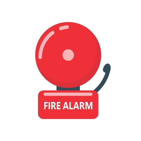 Red fire alarm bell icon. An electric bell sounds to alert you in the event of a fire. 11057767 ...