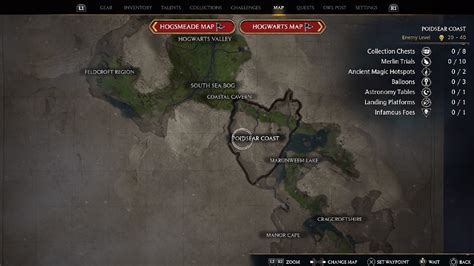 Hogwarts Legacy map size, images, locations