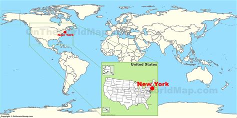 New York City on the World Map - Ontheworldmap.com