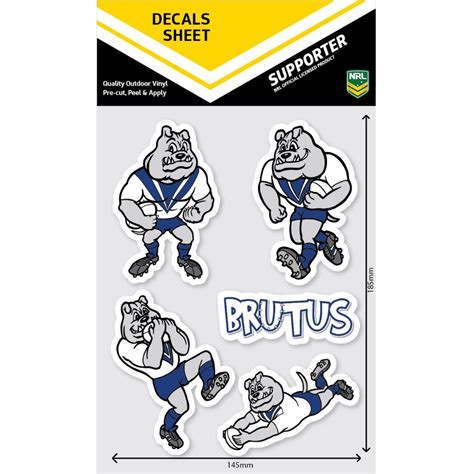 Bulldogs Mascot Decals Sheet – FANtastic Stickers