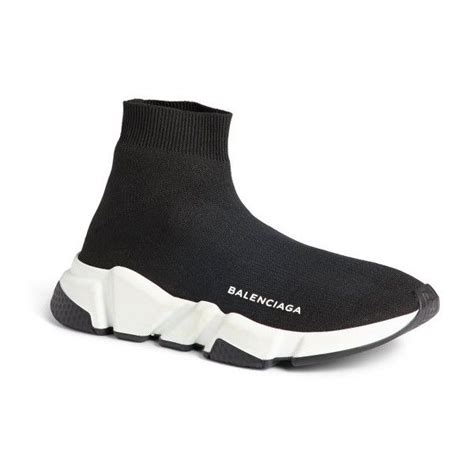 Women's Balenciaga Speed Knit Sneaker (€510) liked on Polyvore featuring shoes, sneakers, black ...