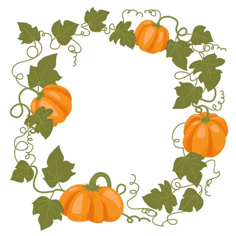 Pumpkin Frame and Clip Art Set clipart PNG by WatercolorMarket