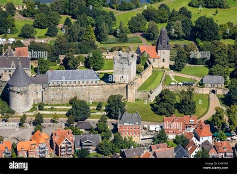 Bentheim Castle, Powder Tower, City overview, castle park, Bad Bentheim ...