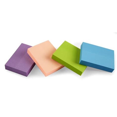 Office Depot Brand Sticky Notes, 1-1/2" X 2", Assorted Neon Colors, 100 Sheets Per Pad, Pack Of ...