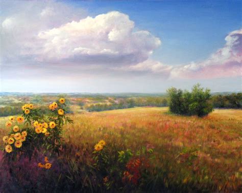 Paintings - Landscape of Kansas - Mehrzad Alison's Prairie Hills | Landscape paintings ...