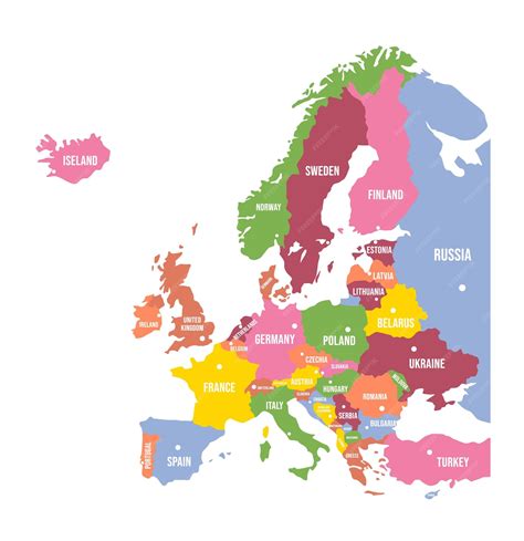 Europe Map With Capitals