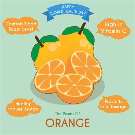 Premium Vector | Illustration of orange fruit and its benefits