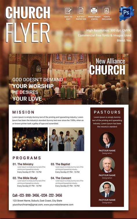 Church Flyers - 26+ Free PSD, AI, Vector EPS Format Download | Free ...