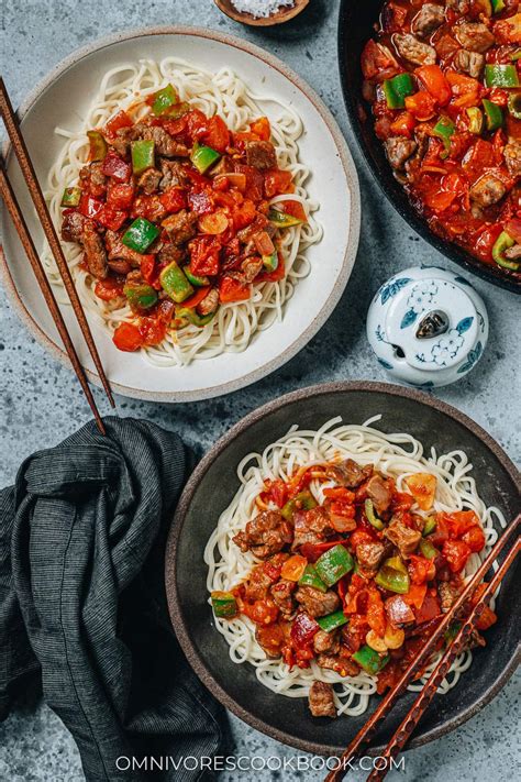 Laghman (Noodles with Lamb Sauce, Xinjiang Noodles) - Asian Recipes