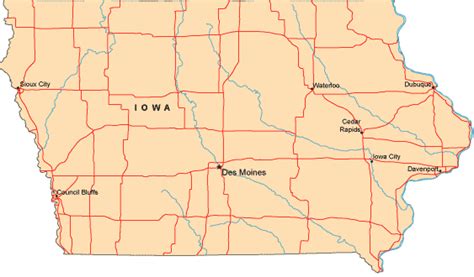 Map of Iowa