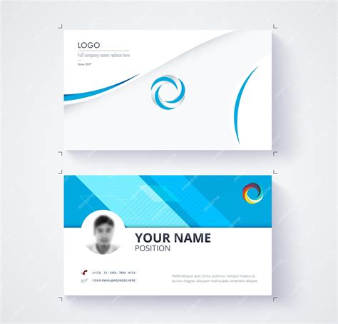 Premium Vector | Business contact card