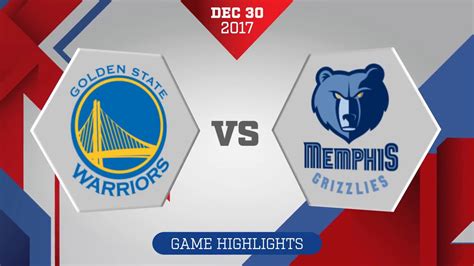 memphis Grizzlies vs Golden State Warriors: December 30, 2017 - YouTube