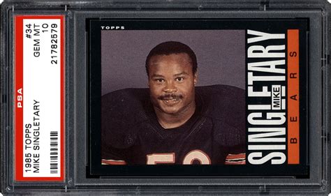 1985 Topps Mike Singletary | PSA CardFacts®