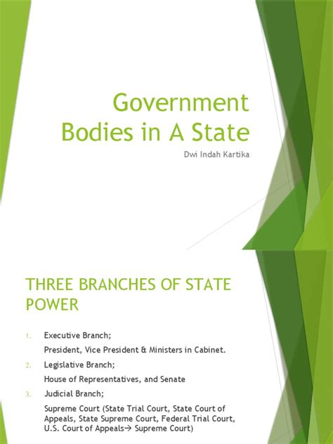 Government Bodies in A State | PDF | Presidents Of The United States | American Government