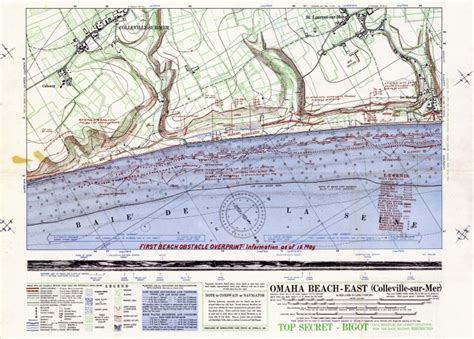 Omaha beach map. East section. D Day Tours - D-Day Tours of Normandy